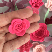 Load image into Gallery viewer, Shades of Pink Felt Flower Kit, Die cut felt flowers
