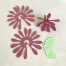 Load image into Gallery viewer, Pink Felt Flower Buttonhole Kit, Die cut felt flowers
