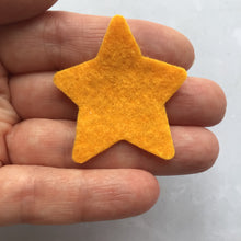 Load image into Gallery viewer, Gold Felt Stars, Die Cut Felt Stars, Medium Sized Stars
