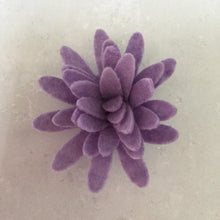 Load image into Gallery viewer, Lilac Felt Chrysanthemums,  Die Cut Felt Chrysanthemum Flowers, Purple Felt Chrysanthemums
