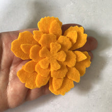 Load image into Gallery viewer, Yellow Felt Flowers, Large, Felt Die Cut Flowers

