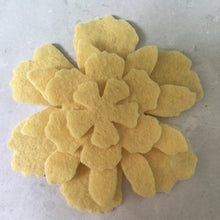 Load image into Gallery viewer, Yellow Felt Flowers, Large, Felt Die Cut Flowers
