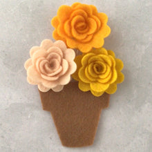 Load image into Gallery viewer, Spring Felt Roses,(10),  die cut felt flowers, 3D Roll Up flower
