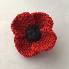 Load image into Gallery viewer, Red Poppy brooch, Red Flower Pin, Remembrance Day Brooch
