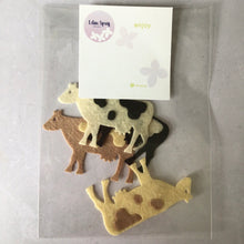 Load image into Gallery viewer, Felt Cows, Die Cut Felt Cows
