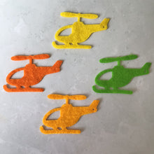Load image into Gallery viewer, Felt Helicopters, Mixed Pack, Felt Die Cut Helicopter
