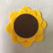 Load image into Gallery viewer, Yellow Felt Sunflowers, Large Die Cut Felt Flowers
