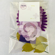 Load image into Gallery viewer, Lilac &amp; Purple Felt Flower Kit - Make Your Own
