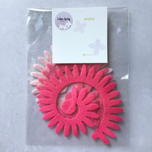 Load image into Gallery viewer, Pink Felt Chrysanthemums, Felt Die Cut Chrysanthemum Flowers
