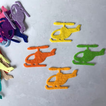 Load image into Gallery viewer, Felt Helicopters, Mixed Pack, Felt Die Cut Helicopter

