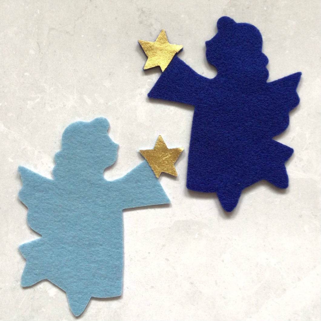 Gold and Felt Christmas Angels, Make Your Own Angel Kit