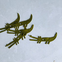 Load image into Gallery viewer, Green Felt Crocodile, felt die cut crocodiles, die cut alligator
