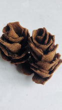 Load and play video in Gallery viewer, Felt Pine Cone, Roll Up Pine Cone, , Die cut Felt, 3D Die Cut Pine Cone
