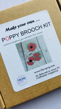 Load and play video in Gallery viewer, Sew Your Own Red Felt Poppy Brooch, Remembrance Poppy Craft Kit
