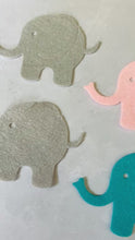 Load and play video in Gallery viewer, Large Felt Elephants,  Die Cut Felt 3D Elephants
