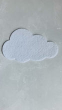 Load and play video in Gallery viewer, Large Felt Clouds, Die Cut Craft Supply (12cm x 7cm)
