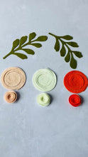 Load and play video in Gallery viewer, Orange Felt Ranunculus Flowers, Felt Die Cut Flowers
