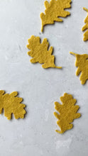 Load and play video in Gallery viewer, Small Felt Oak Leaves, Die cut oak leaves, Felt Autumn Leaves
