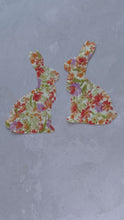Load and play video in Gallery viewer, Large Spring Fabric Easter Bunnies, Die Cut Fabric Bunny Rabbits
