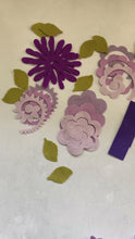 Load and play video in Gallery viewer, Lilac &amp; Purple Felt Flower Kit - Make Your Own
