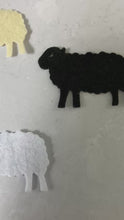 Load and play video in Gallery viewer, Felt Sheep, Felt Lambs, Die Cut Felt Sheep
