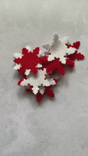 Load and play video in Gallery viewer, Scandi Felt Snowflakes, Die Cut Felt Snowflakes

