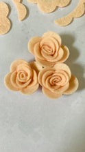 Load and play video in Gallery viewer, Felt Rosebuds, Pre-Cut Die Cut Flowers, Craft Supplies
