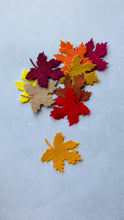 Load and play video in Gallery viewer, Medium Autumn Felt Maple Leaves, Die cut maple leaves, Felt Autumn Leaves
