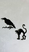 Load and play video in Gallery viewer, Felt Halloween Raven and Cat Die Cuts, Handmade Embellishments
