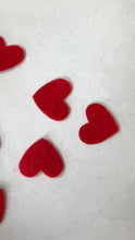 Load and play video in Gallery viewer, Any Colour 2cm Felt Hearts, Small Die Cut Felt Hearts
