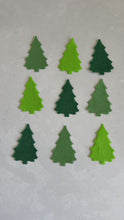 Load and play video in Gallery viewer, Green Felt Trees, Medium Sized Trees, Die Cut Felt Trees, Felt Christmas Trees
