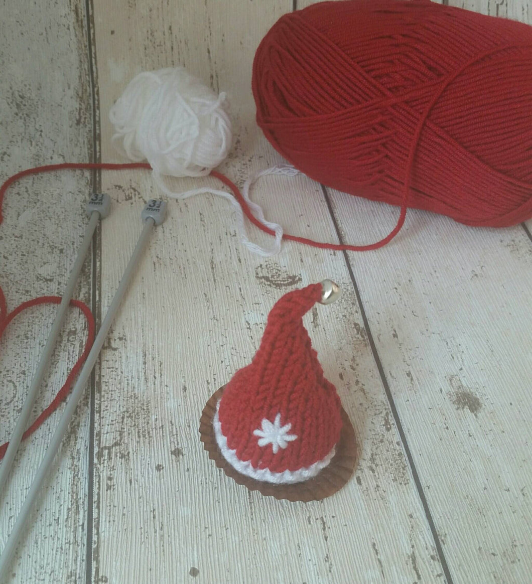Santa Hat knitting pattern, PDF, Ferrero Rocher Chocolate Cover, Christmas knitting pattern