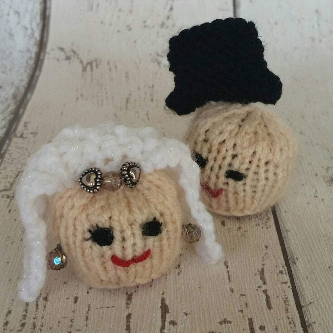 Bride & Groom Knitting Pattern, PDF, Ferrero Rocher Chocolate Cover