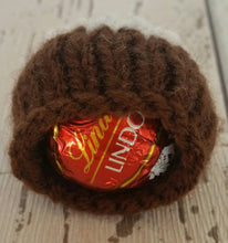 Load image into Gallery viewer, Christmas Pudding Knitting Pattern, Ferrero Rocher Chocolate Cover
