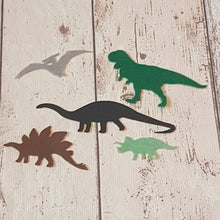 Load image into Gallery viewer, Felt Dinosaur Set, Die Cut Felt Dinosaurs
