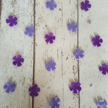 Load image into Gallery viewer, Small Lilac Felt Flowers, Die Cut Felt Flowers, Purple Felt Flowers
