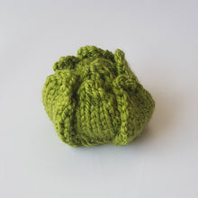 Load image into Gallery viewer, Christmas Brussels Sprout Knitting Pattern, PDF, Chocolate Cover Knitting Pattern
