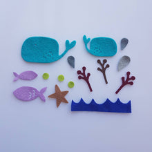 Load image into Gallery viewer, Felt Under the Sea Pieces, Felt Board Set Pieces
