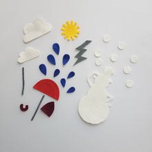 Load image into Gallery viewer, Weather Felt Board Set, Learn the Weather Felt Board Pieces
