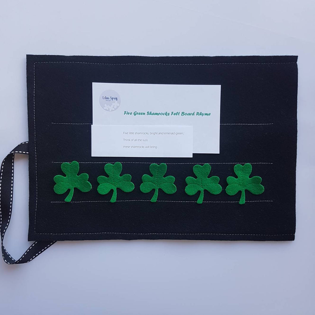 Five Green Shamrocks Game, Felt Story Board Accessories