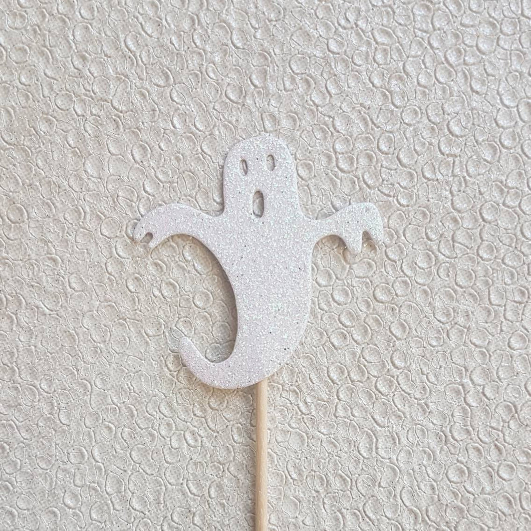 Ghost Cake Toppers, Halloween Toppers, Halloween Party, Halloween Decor, White Ghosts, White Glitter Ghosts, Cake Decoration, Party Decor,