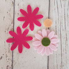 Load image into Gallery viewer, Multicoloured Felt Daisy Flowers, LARGE, Felt Die Cut Daisies

