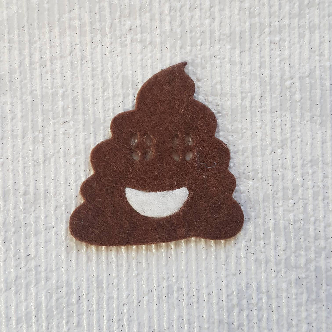 Felt Poop Emoji, Felt die cut Poo Emoji