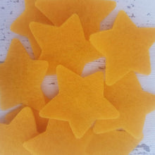 Load image into Gallery viewer, Gold Felt Stars, Die Cut Felt Stars, Medium Sized Stars
