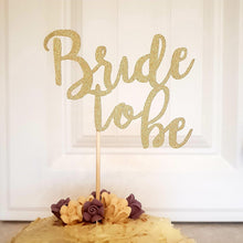 Load image into Gallery viewer, Bride to Be Cake Topper, Glitter Bridal ShowerTopper
