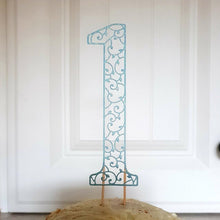 Load image into Gallery viewer, First Birthday Cake Topper, Glitter One Cake Topper, 1st Birthday Cake Topper, 1st Wedding Anniversary Cake Topper
