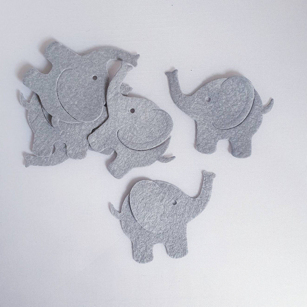 Felt Elephants, 3D, Die Cut Elephant