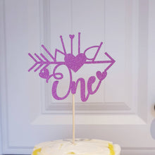 Load image into Gallery viewer, Wild One Cake Topper, Glitter 1st Birthday Topper
