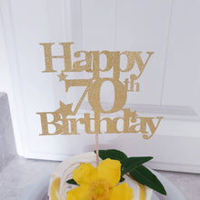 Load image into Gallery viewer, PERSONALISED Glitter Special Happy Birthday Cake Topper, add any AGE
