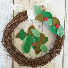 Load image into Gallery viewer, Green Felt Leaves, Die Cut Felt Leaf Kit
